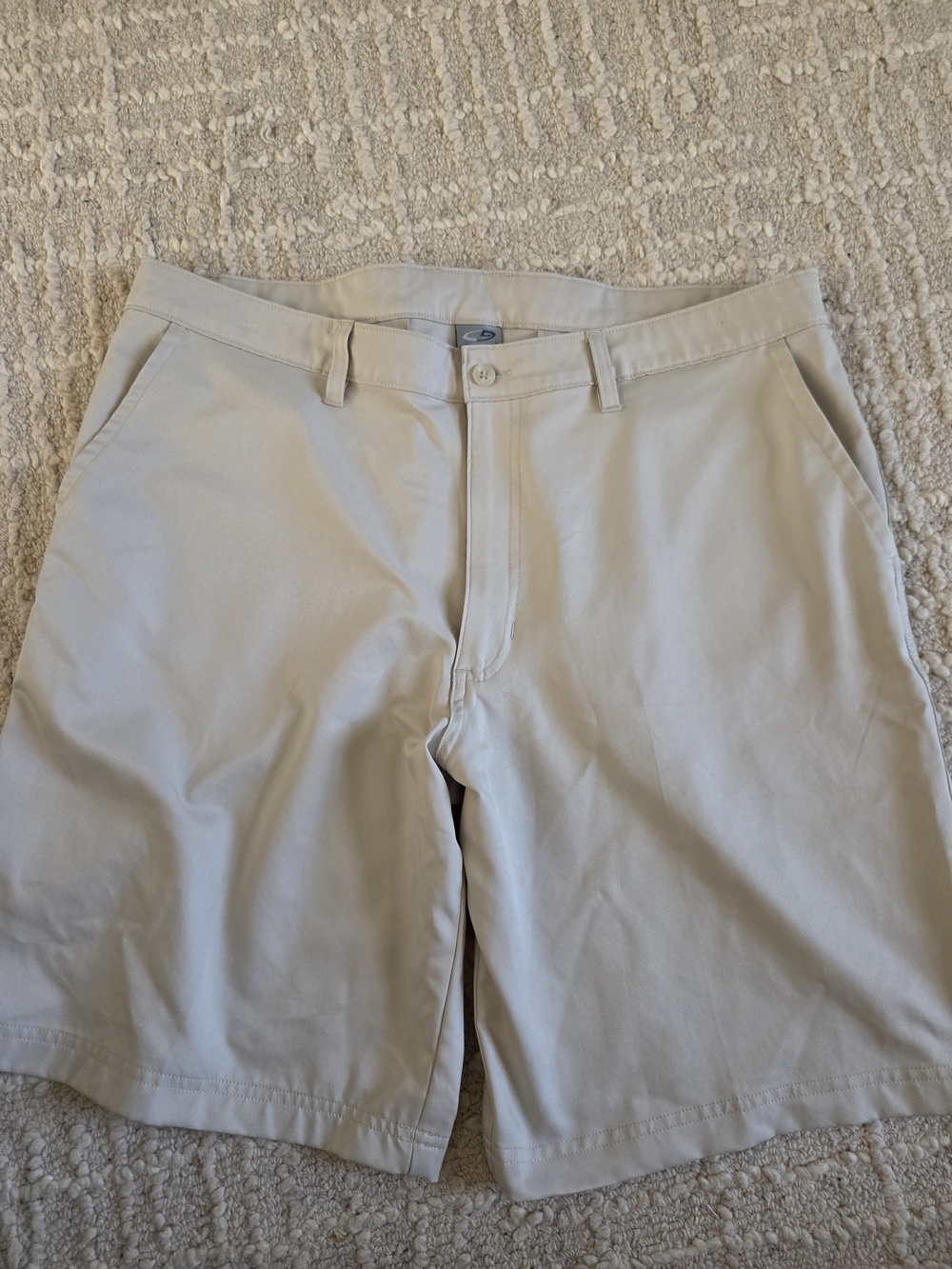 Champion Men's Light Khaki Flat Front Golf Shorts, 38